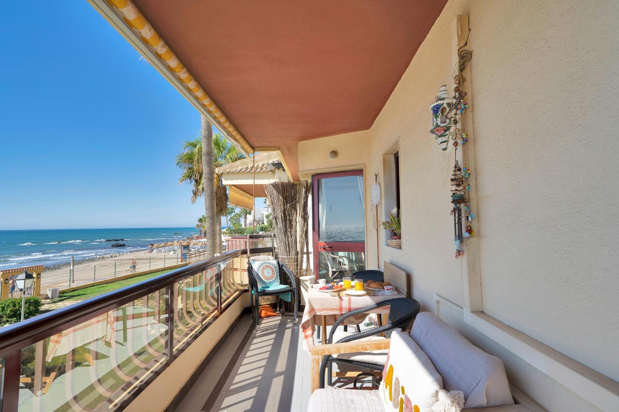 Casa Mar Apartamento Front Beach Con Wifi, Piscina, Padel Y Tenis - Lubina Del Sol Sitio de Calahonda المظهر الخارجي الصورة